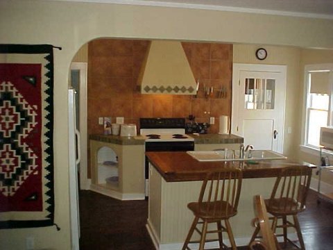 Kitchen area of Montana rental house