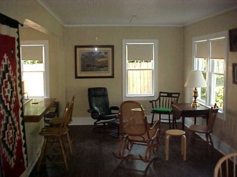Living area of Ennis rental house in Southwest Montana